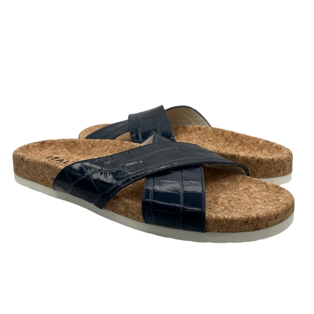Italeau Morena Croc Embossed Waterproof Slide Sandal‎ (8.5)